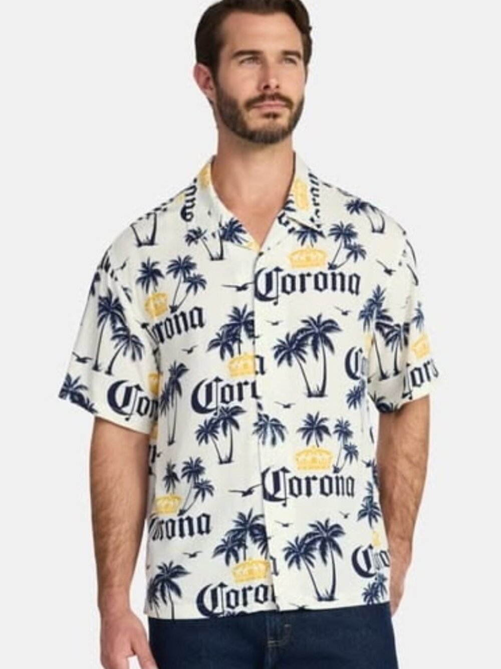 NWT Corona Men's and Big Men's Graphic Woven Resort Shirt - 2XL